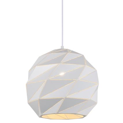 ITALUX - Candelabro suspenso PALERMO 1xE27/40W/230V diâmetro 32 cm branco