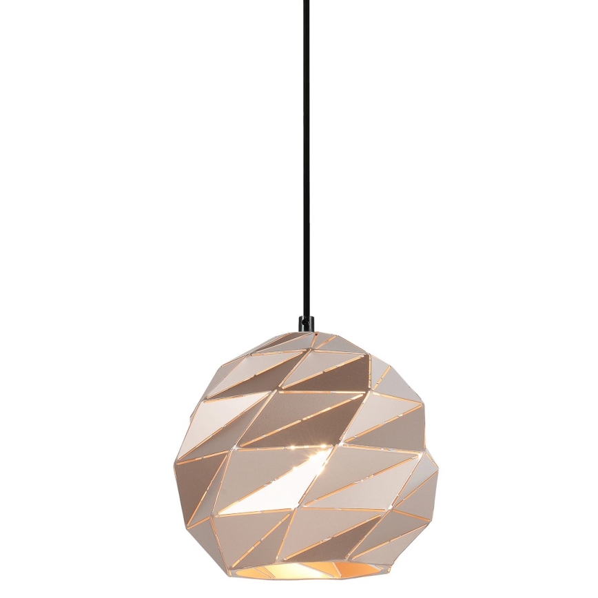 ITALUX - Candelabro suspenso PALERMO 1xE27/40W/230V diâmetro 23 cm Rosa dourado
