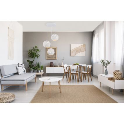 ITALUX - Candelabro suspenso PALERMO 3xE27/40W/230V branco