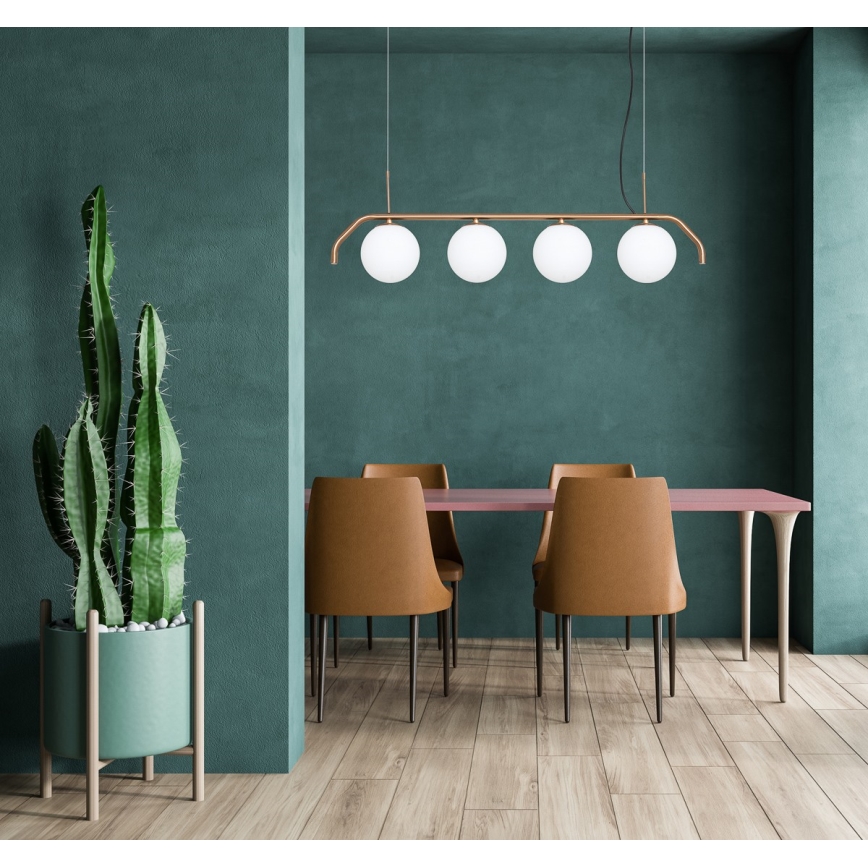 ITALUX - Candelabro suspenso CARIMI 4xG9/5W/230V latão
