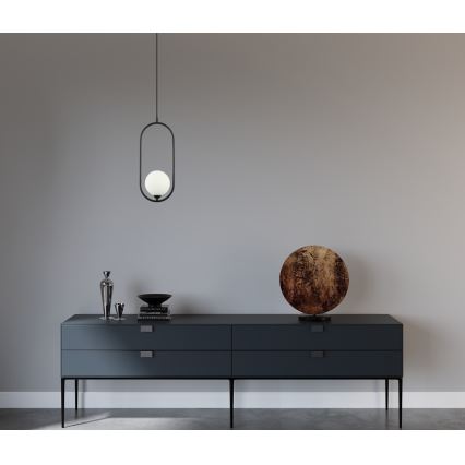 ITALUX - Candelabro suspenso LUPUS 1xG9/25W/230V preto