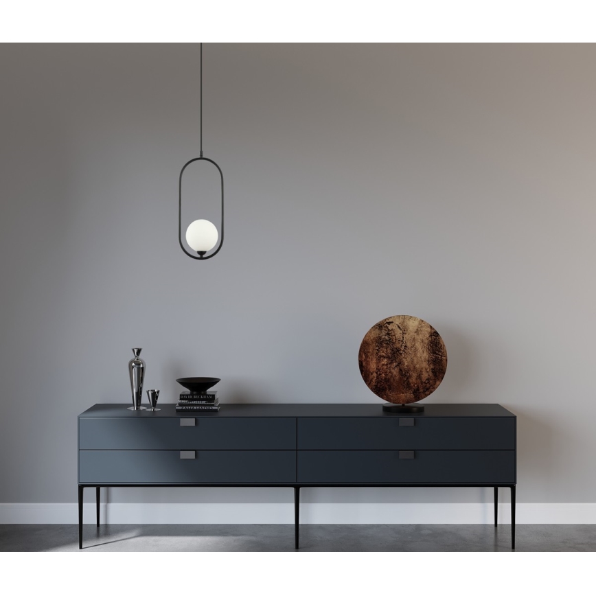 ITALUX - Candelabro suspenso LUPUS 1xG9/25W/230V preto