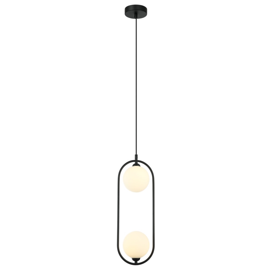 ITALUX - Candelabro suspenso LUPUS 2xG9/25W/230V preto