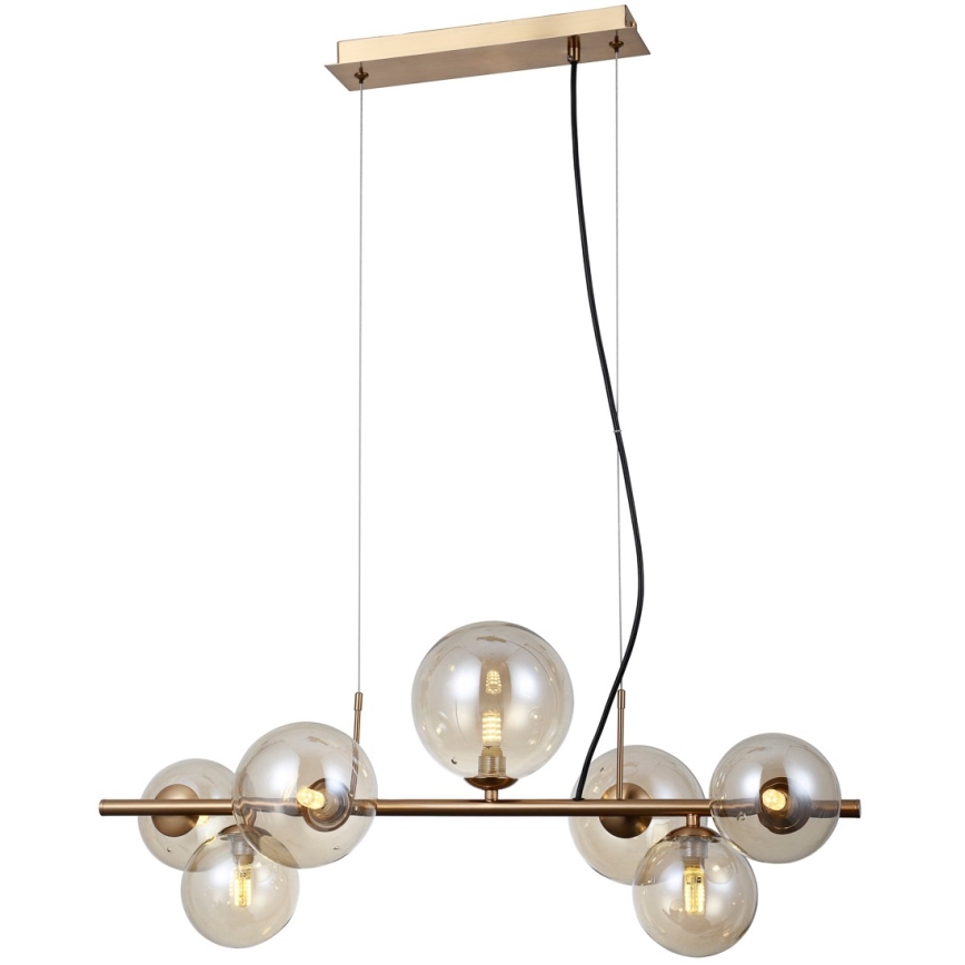 ITALUX - Candelabro suspenso CANELLO 7xG9/5W/230V latão