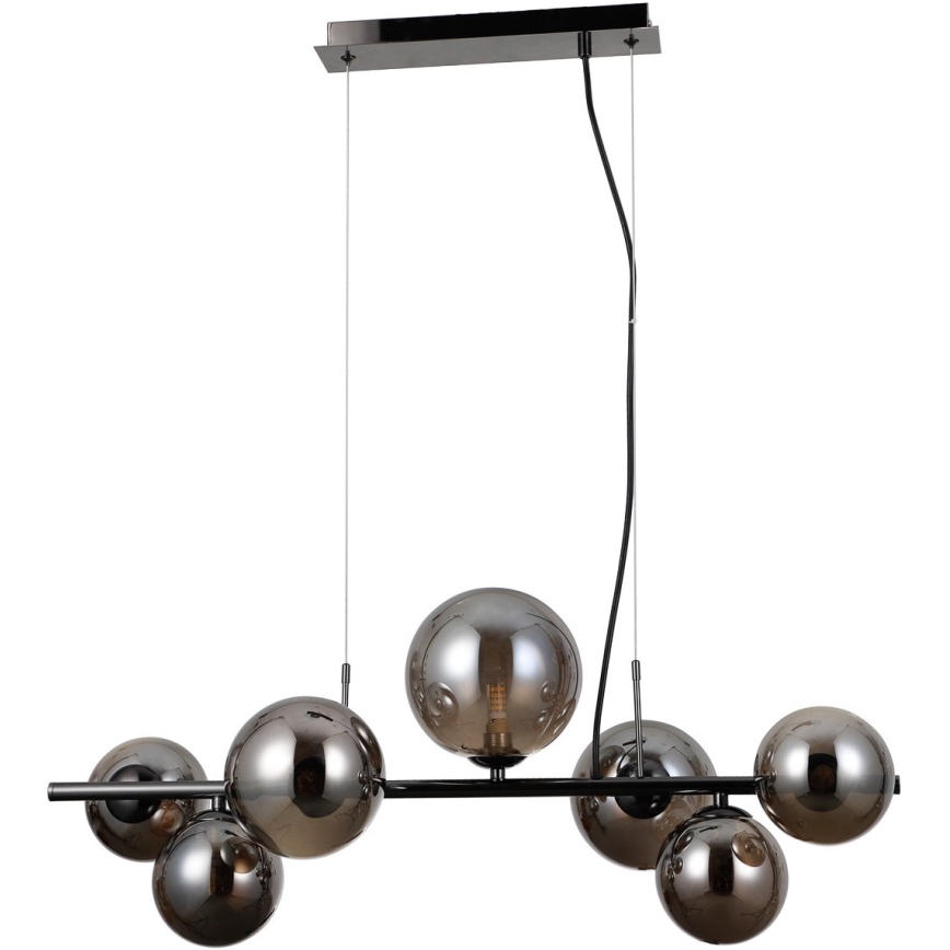 ITALUX - Candelabro suspenso CANELLO 7xG9/5W/230V preto