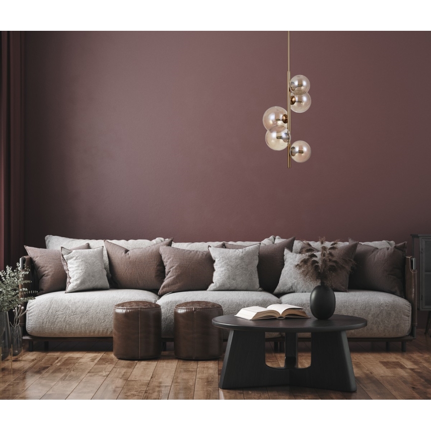 ITALUX - Candelabro suspenso CANELLO 5xG9/5W/230V latão