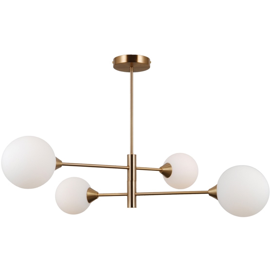 ITALUX - Candelabro suspenso EVORA 4xG9/5W/230V latão