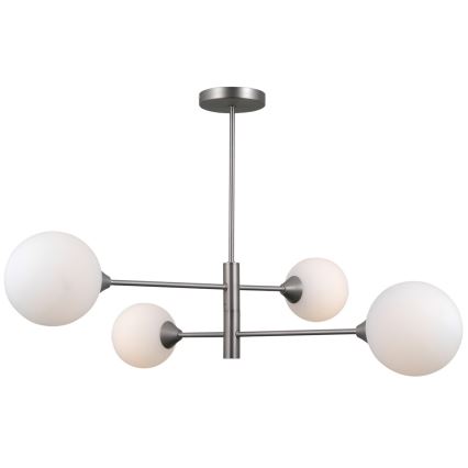 ITALUX - Candelabro suspenso EVORA 4xG9/5W/230V níquel