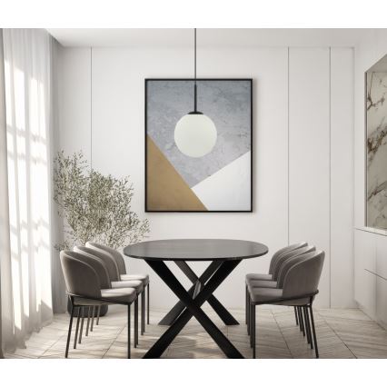 ITALUX - Candelabro suspenso DEORE 1xE27/40W/230V diâmetro 25 cm preto
