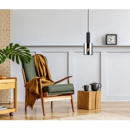 ITALUX - Candelabro suspenso SARDO 1xE27/40W/230V preto