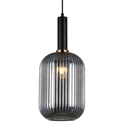 ITALUX - Candelabro suspenso ANTIOLA 1xE27/40W/230V diâmetro 20 cm preto