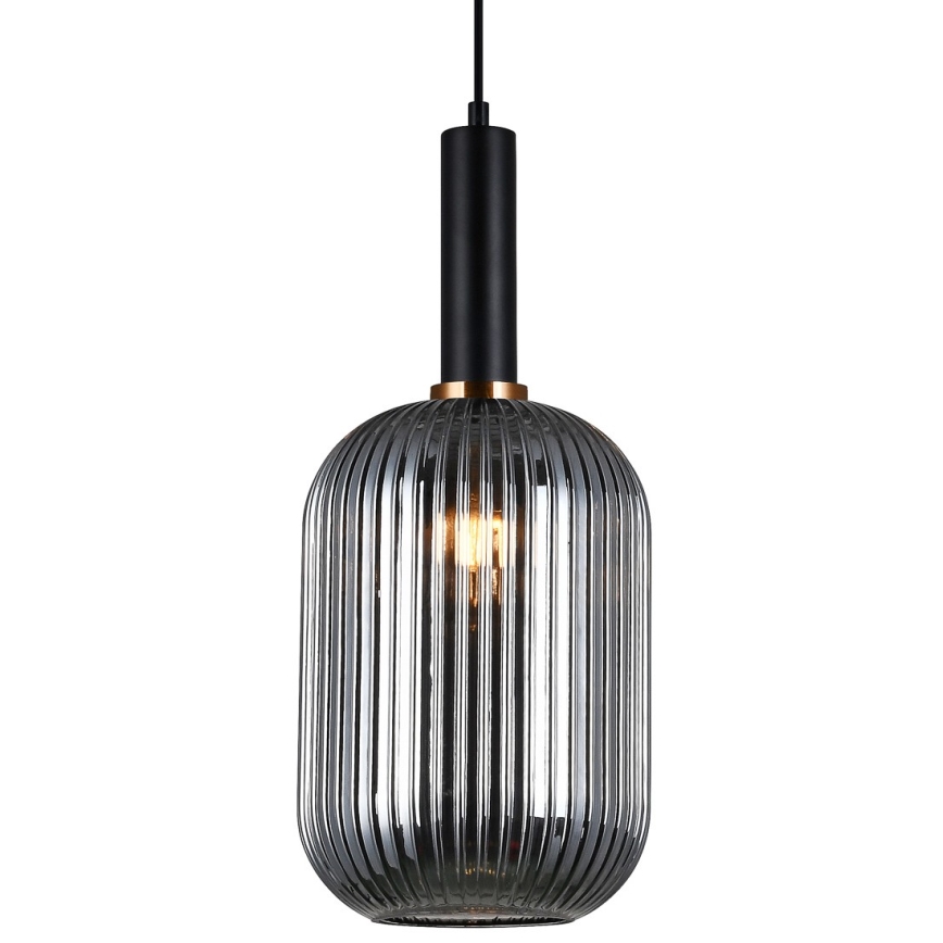 ITALUX - Candelabro suspenso ANTIOLA 1xE27/40W/230V diâmetro 20 cm preto