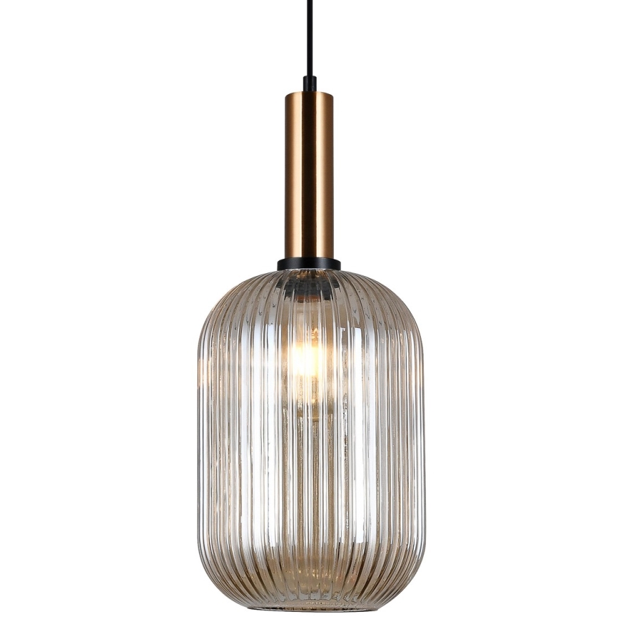 ITALUX - Candelabro suspenso ANTIOLA 1xE27/40W/230V diâmetro 20 cm bronze