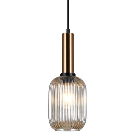 ITALUX - Candeeiro de teto suspenso ANTIOLA 1xE27/40W/230V diâmetro 15 cm bronze