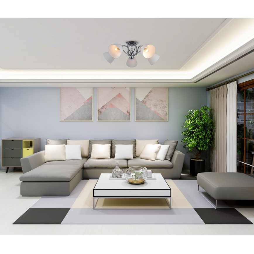 ITALUX - Candelabro integrado LUGANO 3xE27/40W/230V