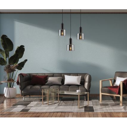 ITALUX - Candelabro suspenso SANTIA 1xE27/40W/230V preto