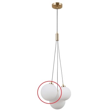 ITALUX - Vidro de substituição para candeeiro PERLOS G9 diâmetro 13 cm branco