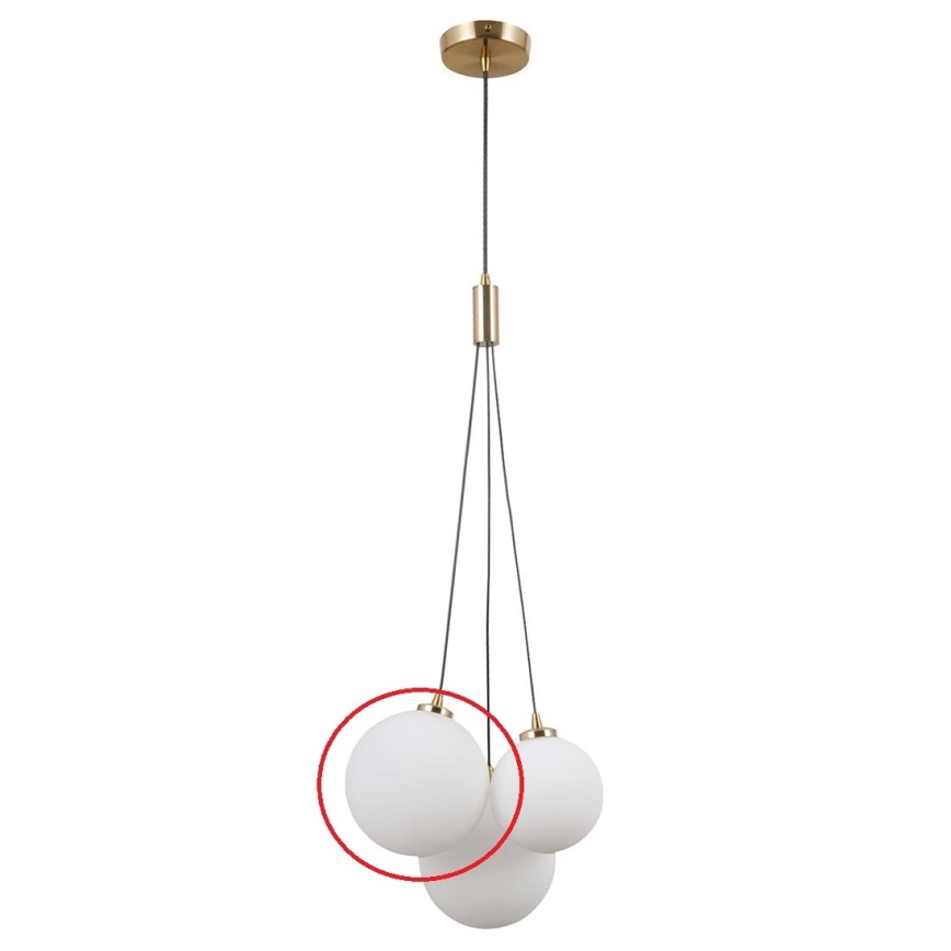 ITALUX - Vidro de substituição para candeeiro PERLOS G9 diâmetro 13 cm branco