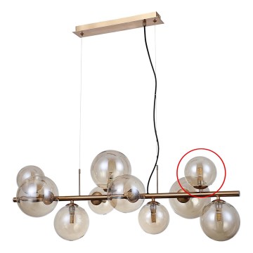 ITALUX - Vidro de substituição para lustre e candeeiro de parede CANELLO G9 diâmetro 11 cm castanho
