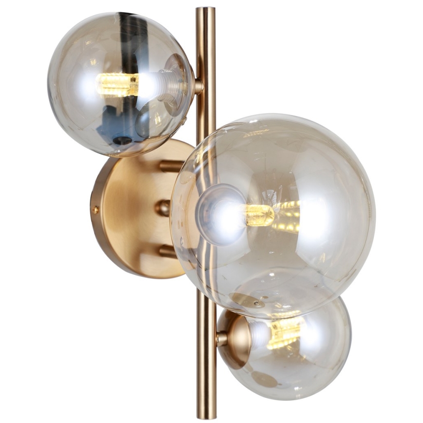 ITALUX - Iluminação de parede CANELLO 3xG9/5W/230V latão