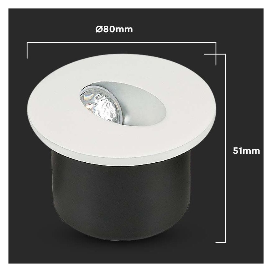 Iuminação de escadas LED LED/3W/230V 4000K branco