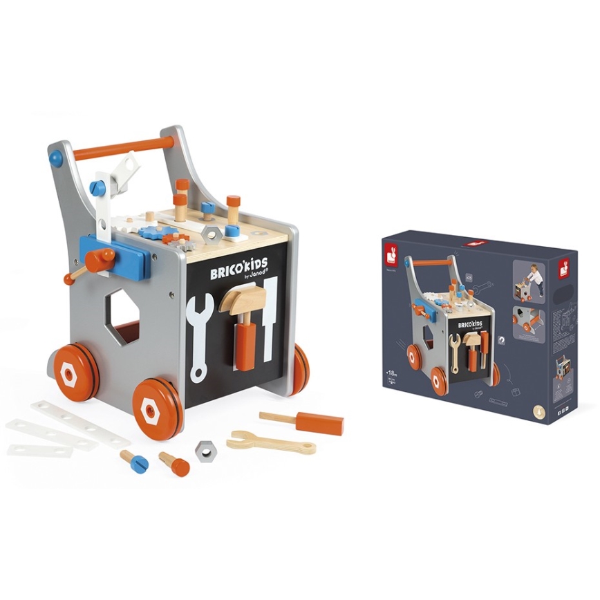 Janod - Andarilho de madeira com ferramentas BRICOKIDS