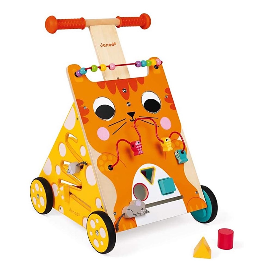 Janod - Andarilho para bebés com atividades gato
