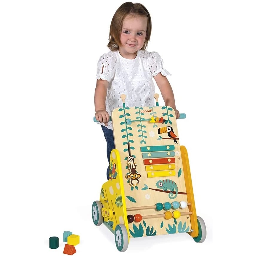 Janod - Andarilho para bebés com atividades TROPIK