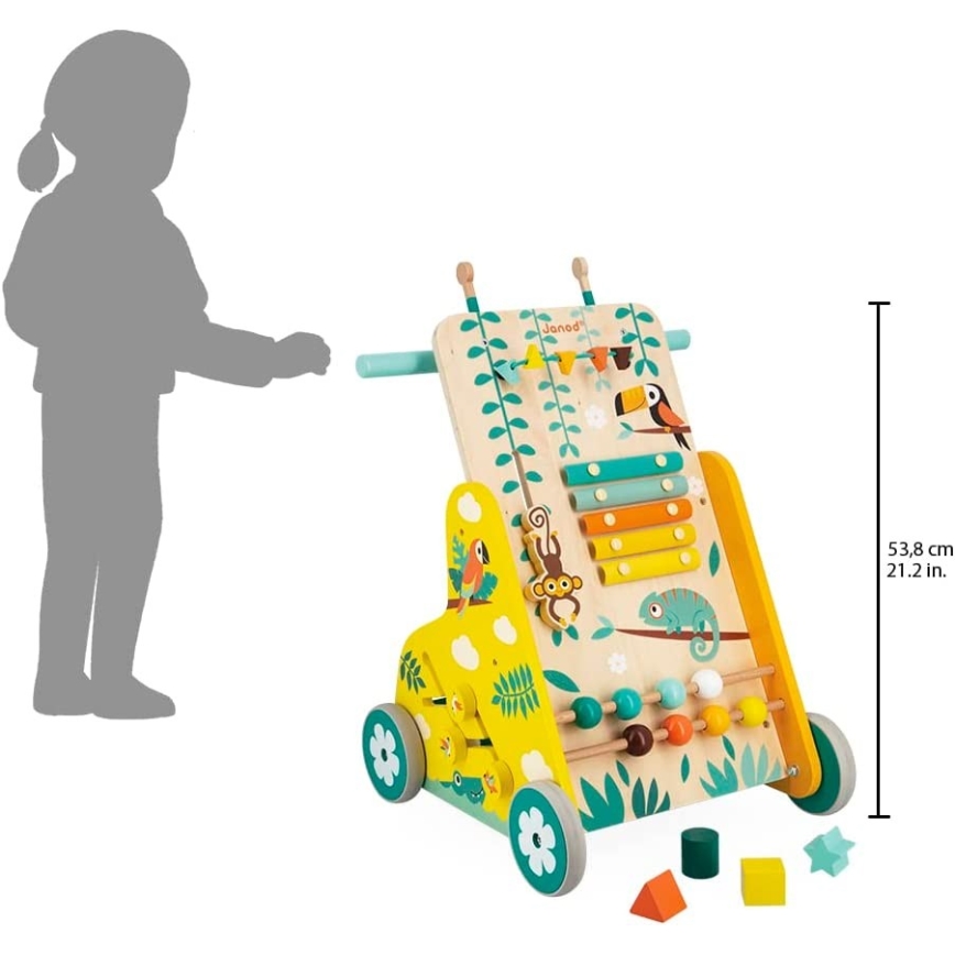 Janod - Andarilho para bebés com atividades TROPIK