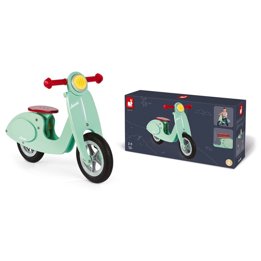 Janod - Bicicleta de empurrar para criança VESPA verde