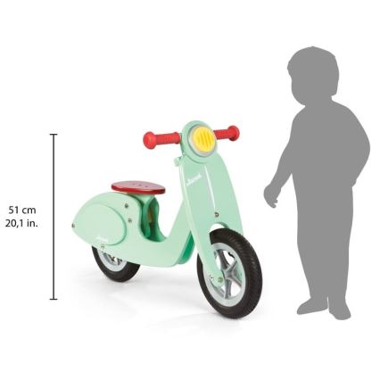 Janod - Bicicleta de empurrar para criança VESPA verde