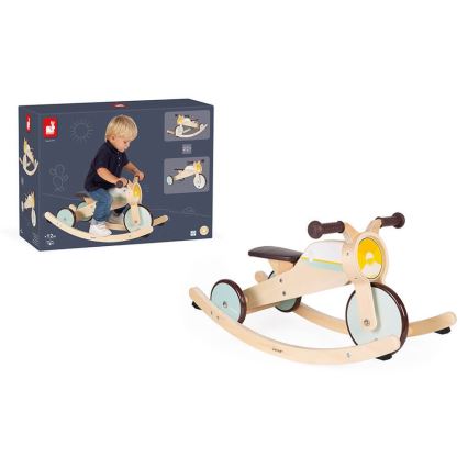 Janod - Bicicleta de equilíbrio infantil em madeira 2 em 1