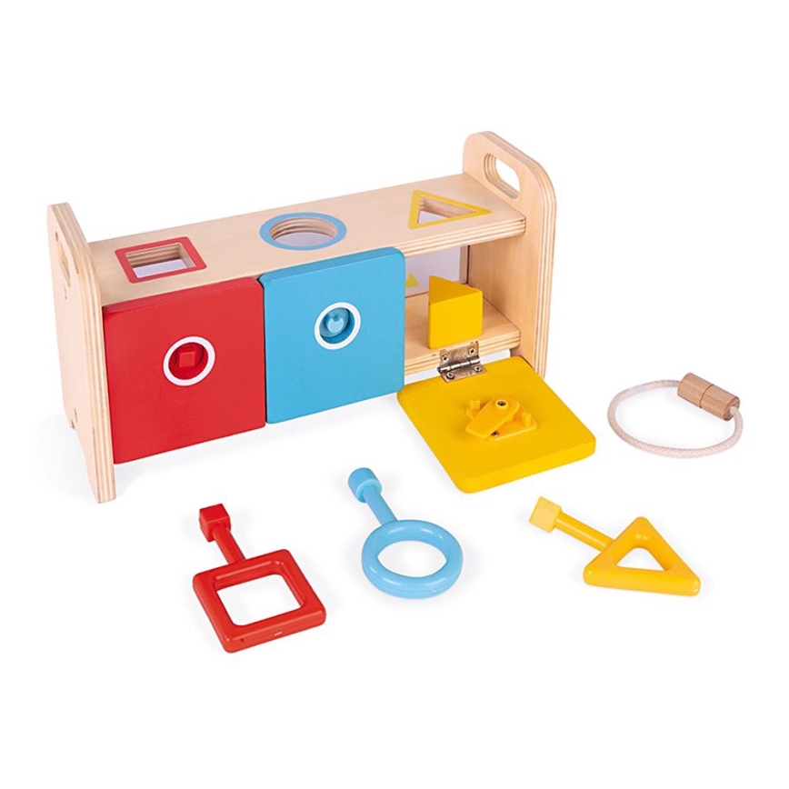 Janod - Brinquedo interativo de madeira MONTESSORI 10 pcs