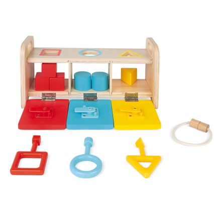 Janod - Brinquedo interativo de madeira MONTESSORI 10 pcs