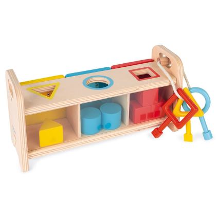 Janod - Brinquedo interativo de madeira MONTESSORI 10 pcs