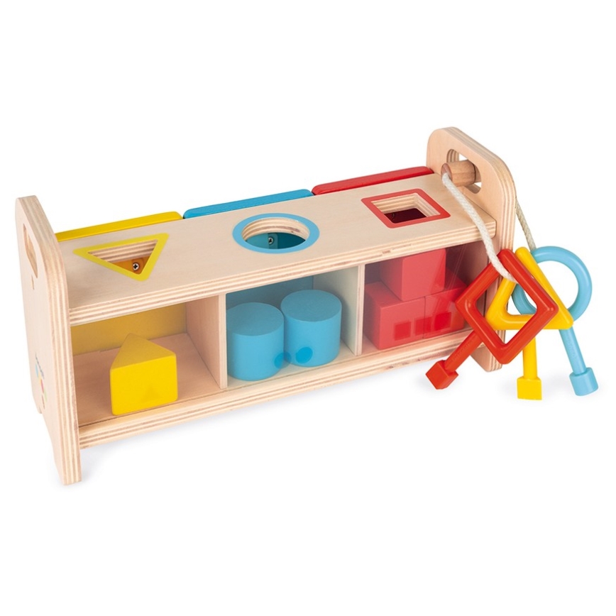 Janod - Brinquedo interativo de madeira MONTESSORI 10 pcs