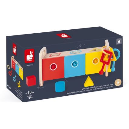 Janod - Brinquedo interativo de madeira MONTESSORI 10 pcs