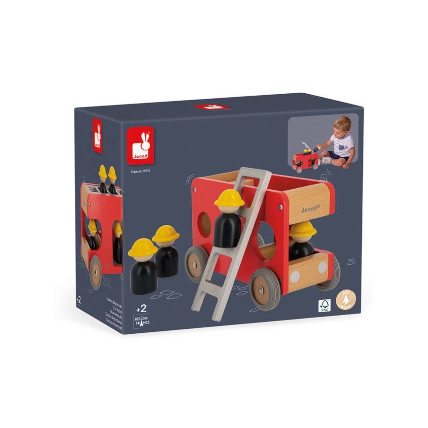 Janod - Camião de bombeiros de madeira BOLID