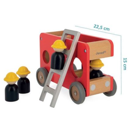 Janod - Caminhão de bombeiros de madeira BOLID