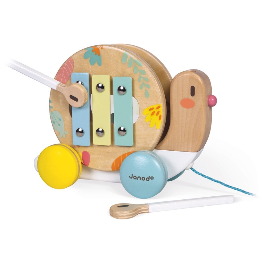 Janod - Caracol de madeira com um xilofone PURE