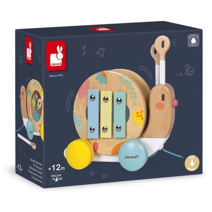 Janod - Caracol de madeira com um xilofone PURE
