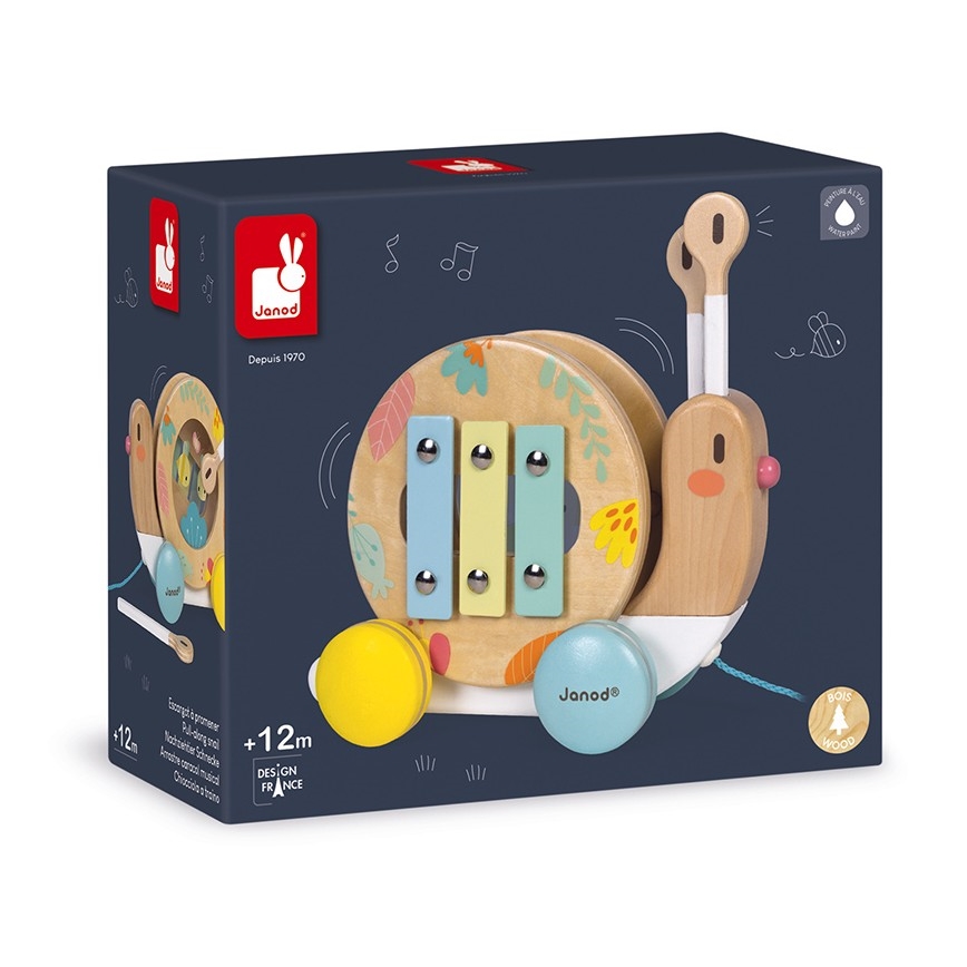 Janod - Caracol de madeira com um xilofone PURE