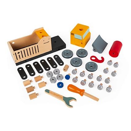 Janod - Conjunto de construção de madeira BRICOKIDS camião