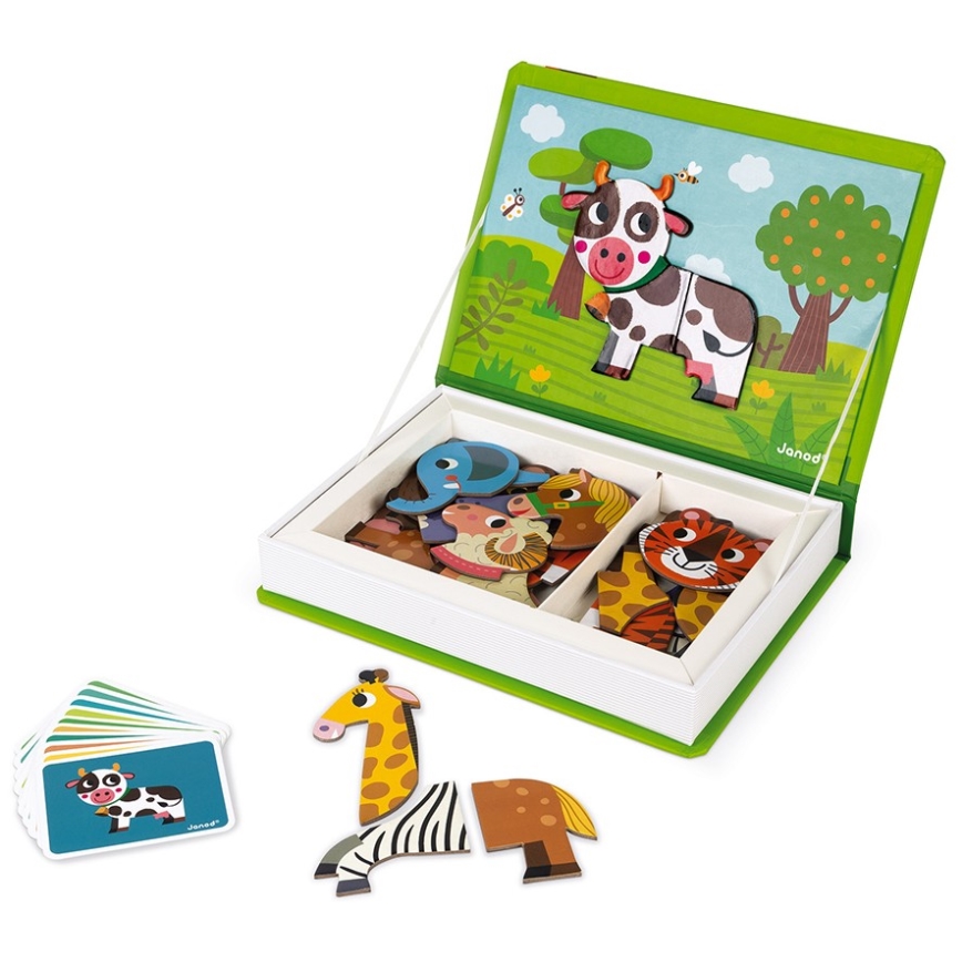 Janod - Conjunto magnético interativo MAGNETIBOOK animais