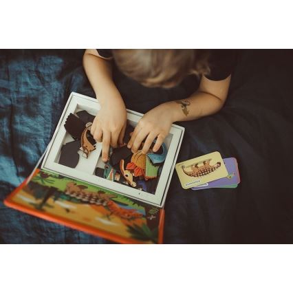 Janod - Conjunto magnético interativo MAGNETIBOOK dinossauros