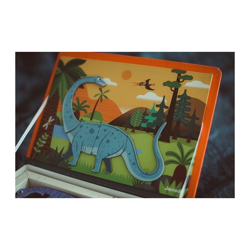 Janod - Conjunto magnético interativo MAGNETIBOOK dinossauros