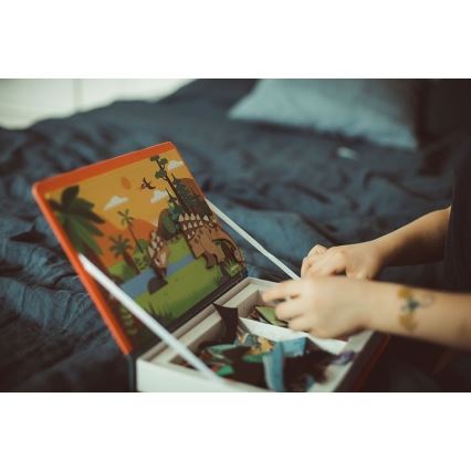 Janod - Conjunto magnético interativo MAGNETIBOOK dinossauros