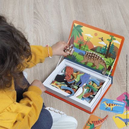 Janod - Conjunto magnético interativo MAGNETIBOOK dinossauros