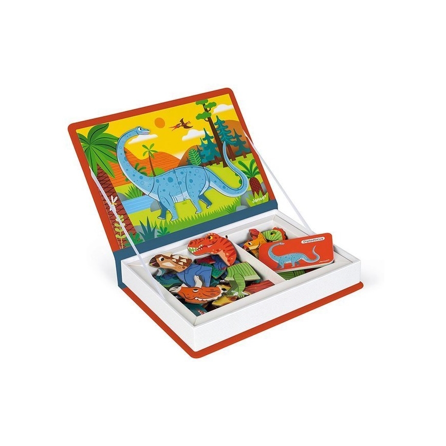 Janod - Conjunto magnético interativo MAGNETIBOOK dinossauros