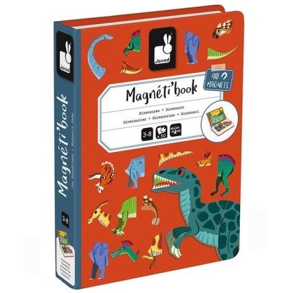 Janod - Conjunto magnético interativo MAGNETIBOOK dinossauros